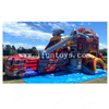 Fire House Combo Inflatable Fire Truck Bounce Castle with Slide Jumper Bouncer Slide Combo for Kids and Adults