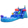 Water Balloons Dual Lane Slide Inflatable Double Lane Slip Slide Water Slides With Detachable Pool for Kids and Adults