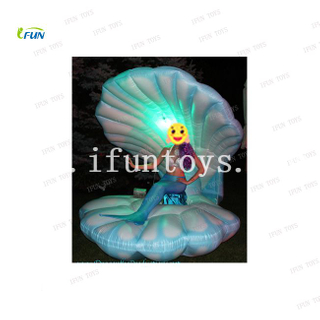 Wedding Props Equipment Inflatable Large Clam Shell / Inflatable Mermaid Seashell For Stage Decoration