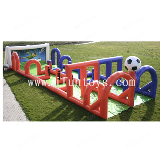 Outdoor Toys Inflatable Obstacle Course Soccer Challenge Football Dribbling Track for Sport Games