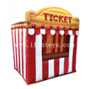 Carnival Ticket Tent Red And White Striped Event Booth Commercial Grade Inflatable Kiosk Inflatable Concession Stand