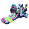 Glitch Video Gamer Combo Video Game Inspired Inflatable Bounce House with Slide And Water Pool for Kids Birthday Party Rental