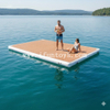 Lake Lifestyle Non Slip Inflatable Floating Dock Drop-stitch Deck for Sunbathing / Lounging