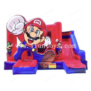 Super Mario Bouncer Combo Inflatable Bouncy Castle with Slide For Kids Party Fun