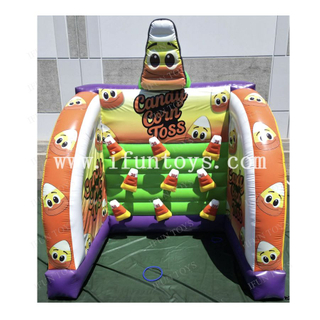 Party Rental Candy Corn Toss Carnival Game Interactive Inflatable Ring Toss for Kids and Adults