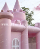 Pink Bounce House Inflatable Castle for Wedding Birthday Party / Family Gatherings / Event