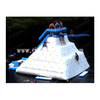 Water Play Equipment Floating Climbing Mountain Iceberg with Slide Inflatable Rock Climbing Wall for Camps / Resorts / Groups