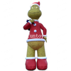 Christmas Holiday Theme Large Inflatable Grinch with Gift Bag Led Light Grinch Santa Claus