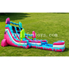 Kids Outdoor Event Inflatable Water Slide Commercial Ice Cream Sweet Treats Theme Inflatable Dual Lane Water Slide with Splash Pool for Party