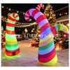 Custom Inflatable Candy Cane Tree Christmas Arch Blow Up Lighted Christmas Pillars Outdoor Large Holiday Decoration Entrance Gate For Yard