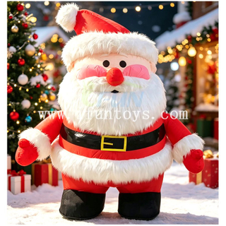 Commercial Inflatable Santa Claus Mascot Costume Air Blown Blow Up Walking Santa Suit for Christmas Parade Advertising