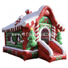 Christmas Inflatable Bounce House Kid Moonwalk Santa Bouncy Castle Jumping Slide Bouncer Castle with Blower for Theme Park Party
