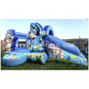 Blue Kids Bounce House With Slide Inflatable Combo Bouncer Party Rental Toddler Inflatable Jumping Bluey Bouncy Castle Outdoor