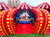 4-in-1 Modular Inflatable Carnival Sports Game Interactive Combo Separable 4 Stations Basketball Soccer Baseball Bowling for Event Rental