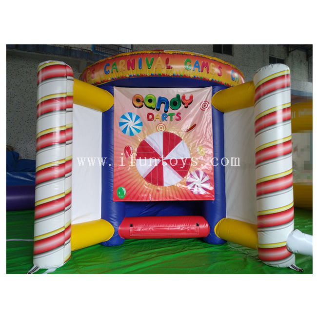 5 in 1 Inflatables Carnival Games Including Ball Toss/ Tic Tac Toe/clown Toss/ Color Matching And Sticky Darts /Inflatable Carnival Midway/Inflatable 5 in 1 Game Center