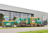 Customized Caterpillar jungle Train Inflatable Obstacle Course /inflatable train tunnel Jumping Castle Obstacle Course