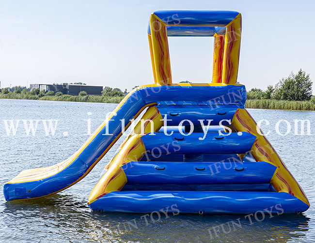 Water Park Inflatable Climbing Tower Floating Water Slide For Aqua Park Inflatable Water Games for Kids And Adults