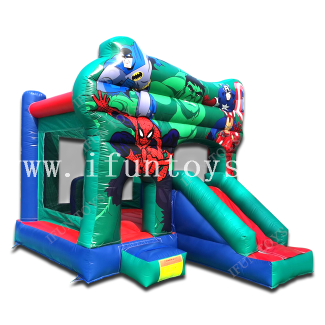 Marvel Avengers Bounce House Inflatable Super Hero Bouncer Combo / Jumping Castle for Kids Party