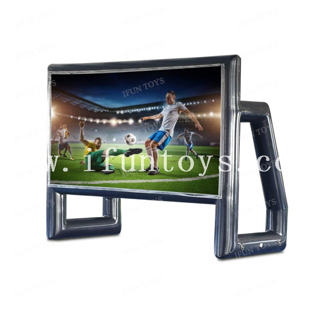 Outdoor And Indoor Use Airtight Inflatable Movie Screen / Inflatable Projection Screen for Pool Parties Backyard