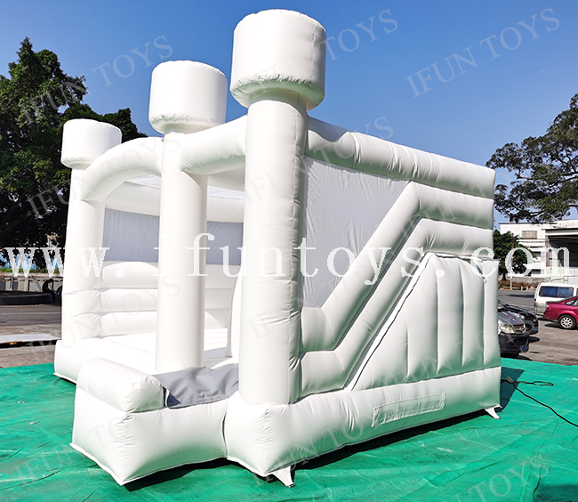 Hot Sales Inflatable Wedding Bouncer Combo / White Jumping Bouncy for Wedding