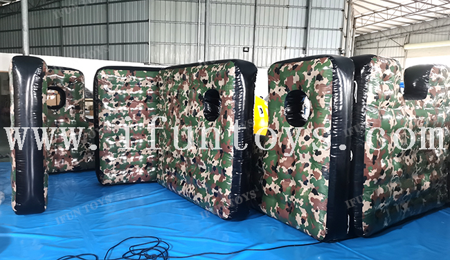 Inflatable CS Bunker Wall Camouflage Wall Bunker For Paintball Games / Military Bunkers for Shooting Games