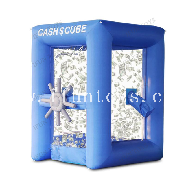 Portable Inflatable Money Booth/Cash Cube/Box /Inflatable Money Grab Machine for Business Advertising Event Promotion
