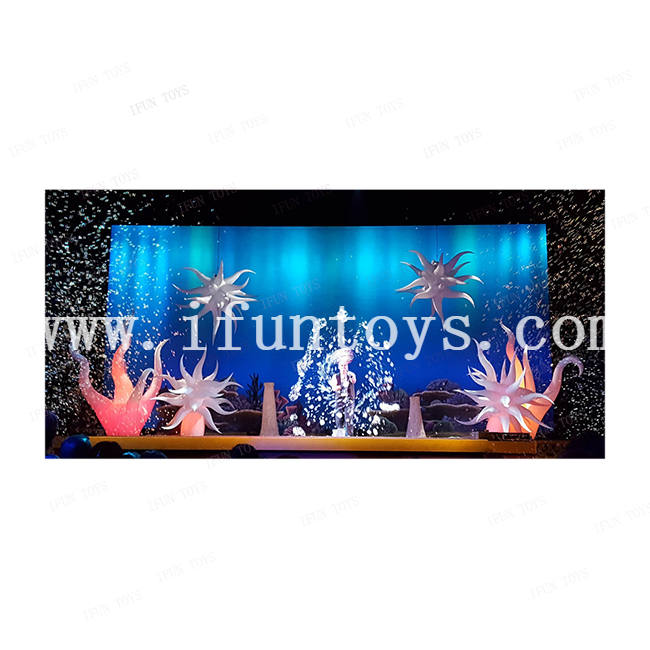 Giant inflatable Illuminated seaweed decorations with LED for party or club or stage or wedding or valentine event decorations
