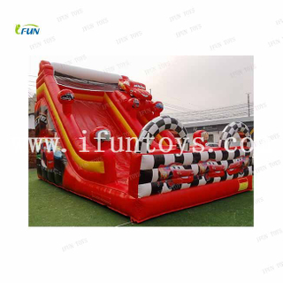 Cheap F1 Race Car Inflatable Bouncer Bounce House Combo Jumping Bouncy Castle Slide For Kids