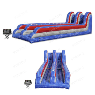 2 Lanes Inflatable Bungee Run Competitive Challenge Race Game with IPS Equipment for sale