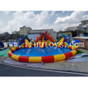 Aqua park Inflatable bounce house combo floating water trampoline park round water slide for summer