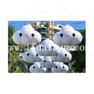 Outdoor Inflatable Cloud Decoration Inflatable Air Cloud With Logo Balloon For Advertising Decor