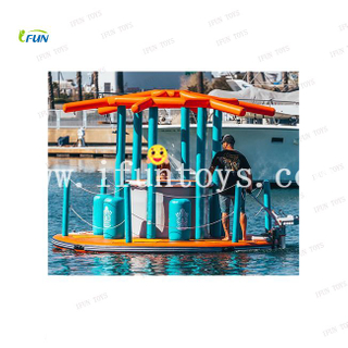 New inflatable tiki island bar rib house electric boat with outboard motor for adults entertainment