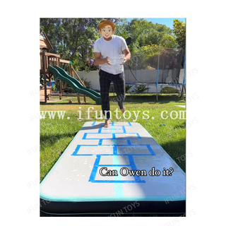 Air Track Inflatable Hopscotch Mat Inflatable Air Mattress for Slippery Hopscotch Water Game