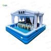 Backyard water inflatable pool bar/floating party spot with swimming pool for adults and kids party