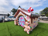 Christmas Decoration Inflatable Gingerbread Candy House Santa Grotto Village Cabin Houses for Decoration