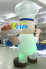 Giant Inflatable Chef Mascot Model with Pizza Cartoon Cook Balloon for Pizzeria Restaurant Outdoor Advertising Promotion