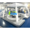 Luxury Inflatable Floating Boat Dock Platform T-Shape Drop Stitch Yacht Jet Ski Island Floating Water Party Sofa Lounge With Tent Canopy