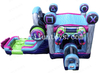 Glitch Video Gamer Combo Video Game Inspired Inflatable Bounce House with Slide And Water Pool for Kids Birthday Party Rental