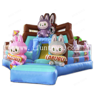 Party Rental Labubu Monster Bouncy Castle Inflatable Jumping Bouncer Slide Combo with Ball Pit for Children