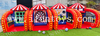 4 in 1 Carnival Game Interactive Inflatable Party Games Tic Tac Toe / Football Dartboard / Football Shooting / Basketball