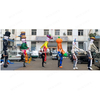 Halloween Parade Performance Walking Inflatable Skeleton Ghost Puppet Inflatable Skull Costume With Led Light