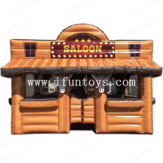 Wild West Themed Inflatable Saloon Bar Inflatable Pub Tent for Outdoor Event