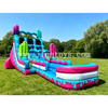 Kids Outdoor Event Inflatable Water Slide Commercial Ice Cream Sweet Treats Theme Inflatable Dual Lane Water Slide with Splash Pool for Party