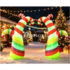 Custom Inflatable Candy Cane Tree Christmas Arch Blow Up Lighted Christmas Pillars Outdoor Large Holiday Decoration Entrance Gate For Yard