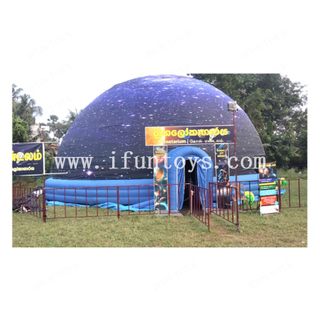 Flame-retardant Portable Mobile Digital Projection Igloo Inflatable Planetarium Dome Tent with Planet logo Printing