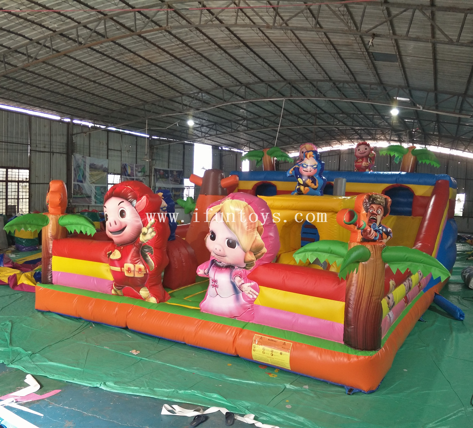Funny Inflatable Cartoon Fun City /inflatable playground/inflatable bouncy castle for kids Amusement Park