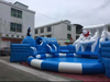  Kids playground inflables tobogan ocean theme water park polar bear penguin inflatable water slide with swimming pool 
