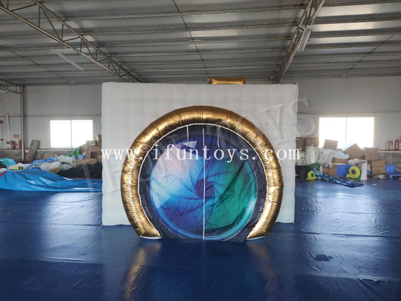 Camera Shape Inflatable 360D Photo Booth with LED Light for Advertising Wedding