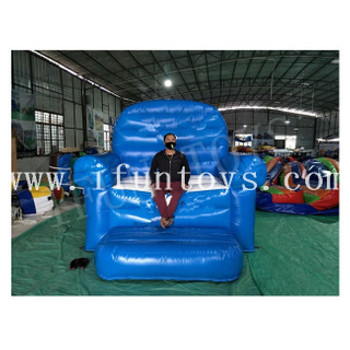 Durable PVC Tarpaulin Inflatable King Throne / Inflatable Sofa Chair / Inflatable Furniture Sofa Set