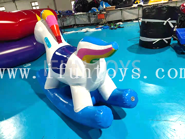 Giant Inflatable Unicorn Seasaw / Rocking Unicorn / Ride On Unicorn for Kids And Adults